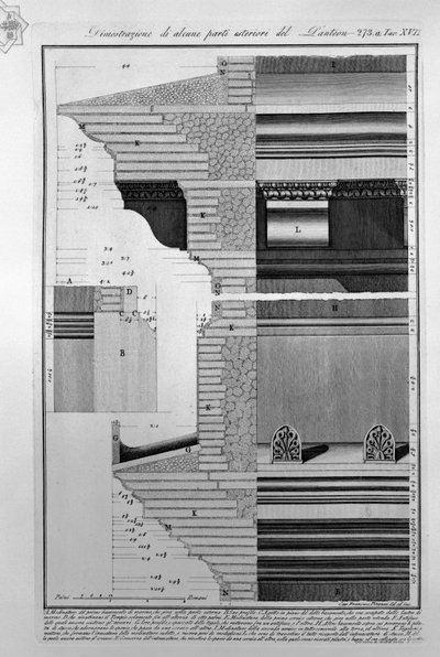Pantheon, Tafel XVII von Francesco Piranesi